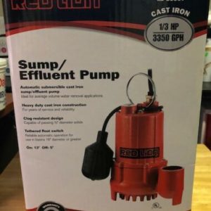 Picture of Retail Packaging for Red Lion 1/3 HP 3600-GPH Sump Pump with Tethered Float Switch